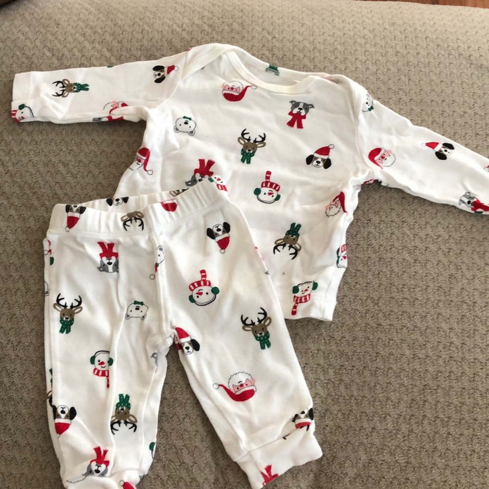 Carters 2 piece holiday matching set 3 month